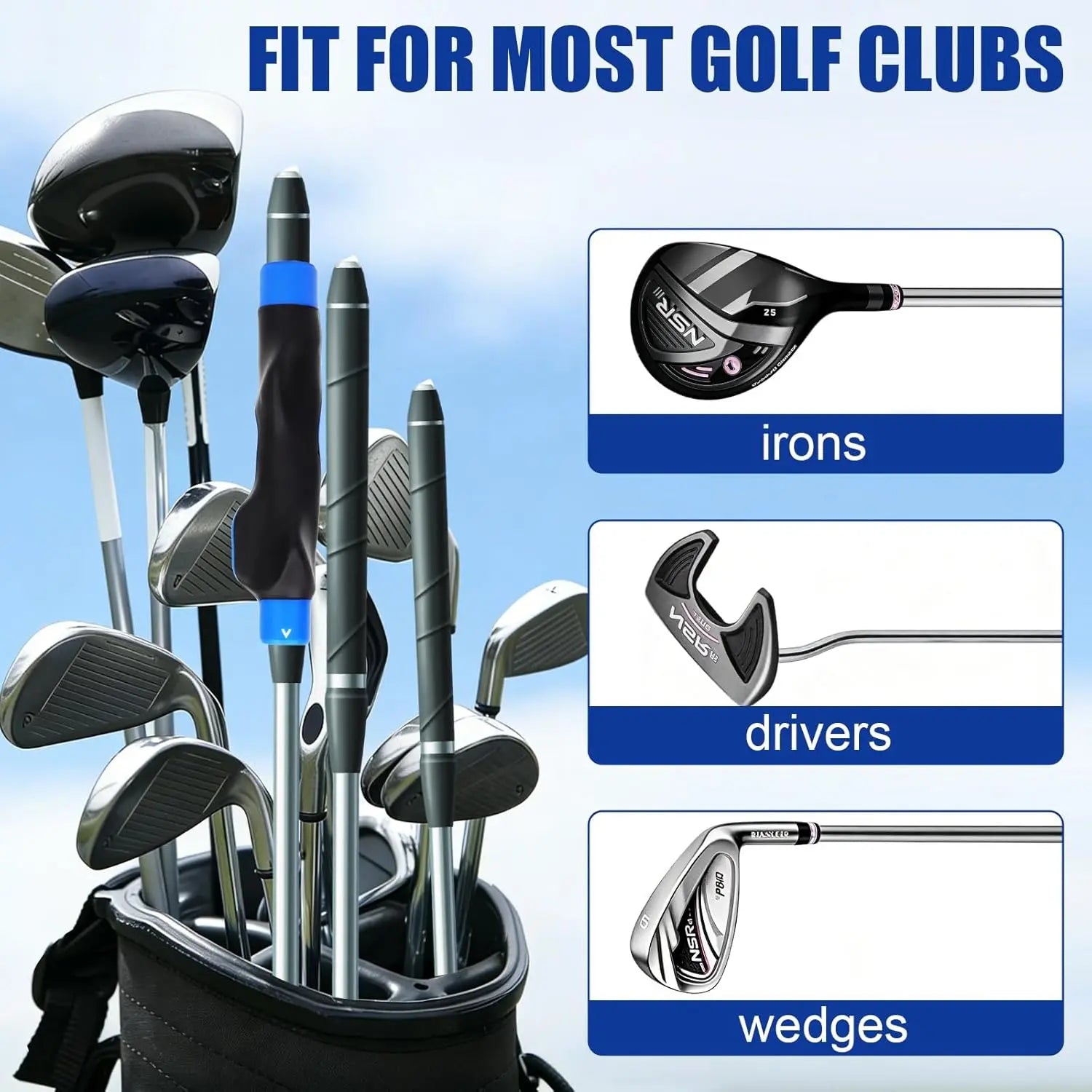 Golf Grip Trainer, Right or Left Handed Golf Training Aid for All Levels of Golfers - Fix Hand Position & Grasp, Master Correct Grip Posture, Golf Accessories