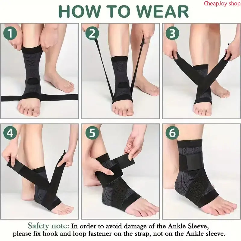 2 Pack Adjustable Compression Ankle Support Sleeves, Flexible Ankle Stabilizer Brace for Achilles Relief, Unisex Recovery Foot Wrap, Comfort Sports Accessory for Running, Gym Workout, Sprain Recovery, Hiking & Daily Joint Protection